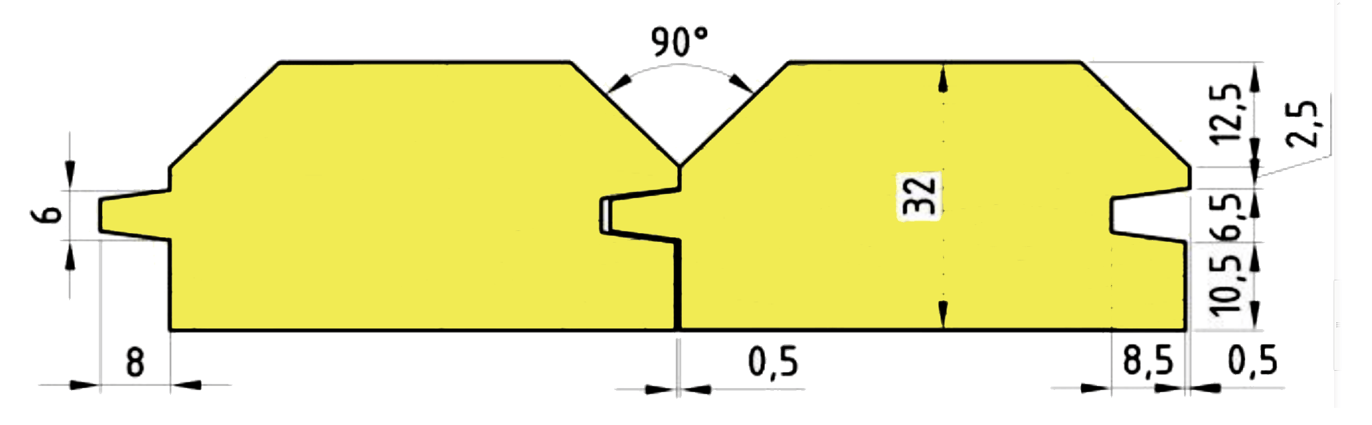 Профіль імітації бруса D160 d40 B40 b32 z6